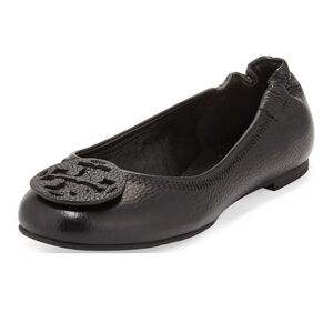 EUC - Tory Burch Reva Tumbled Leather With Leather Logo - Size 9